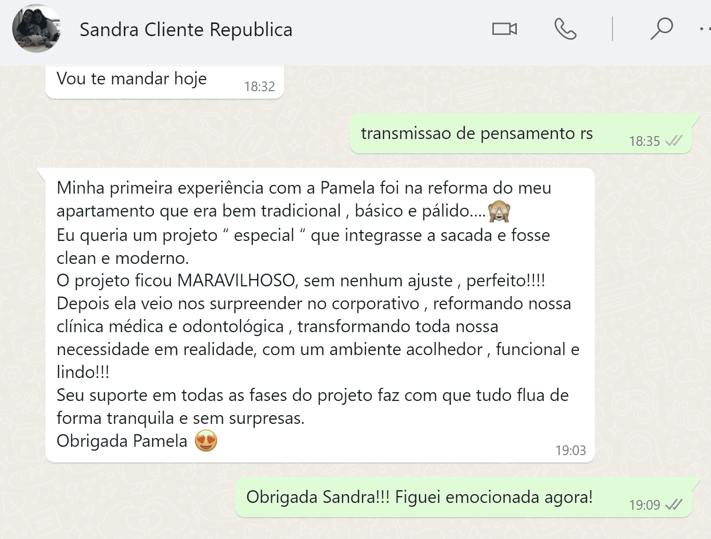 Depoimento de cliente da Parm Arquitetura 9